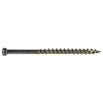 #8 x 2-1/2" Star Drive, Trim Head Screw, Yellow Zinc (Bulk Box 1 lb)