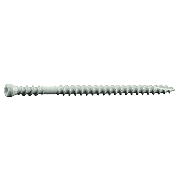 #8 x 3" Star Drive, Trim Head Screw, XL1500 Coated, White (Bulk Box 1 lb)