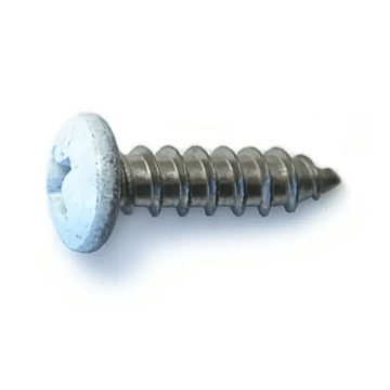 #8 x 5/8" Phillips Pan Head, Sheet Metal Screw, Stainless Steel, White (Bulk Box 1 lb)