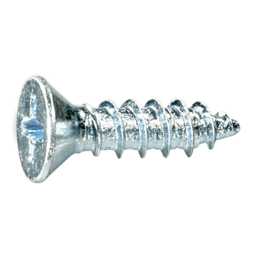 #6 x 5/8" Phillips Flat Head, Sheet Metal Screw, Zinc (Bulk Box 1 lb)