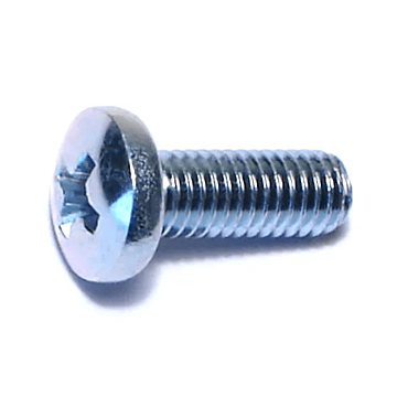 10-32 x 1/2" Phillips Pan Head, Machine Screw, Zinc (Bulk Box 1 lb)