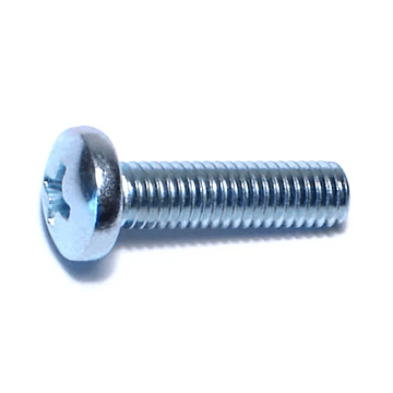 10-32 x 3/4" Phillips Pan Head, Machine Screw, Zinc (Bulk Box 1 lb)