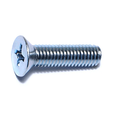 10-32 x 3/4" Phillips Flat Head, Machine Screw, Zinc (Bulk Box 1 lb)
