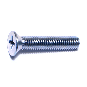 10-32 x 1" Phillips Flat Head, Machine Screw, Zinc (Bulk Box 1 lb)