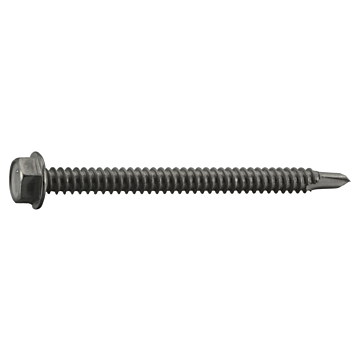 #14 x 3" Hex Washer Head, Self-Drilling Screw, Stainless Steel (Bulk Box 1 lb)