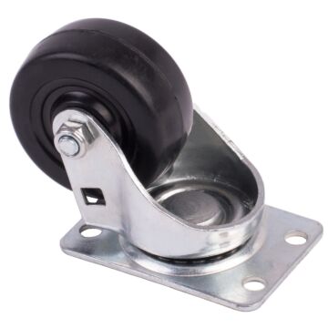 World Casters & Equipment Manufacturing 90 lb 2 in Soft Rubber Swivel Caster