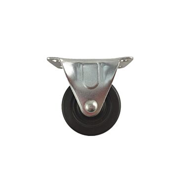 World Casters & Equipment Manufacturing 90 lb 2 in Soft Rubber Rigid Caster