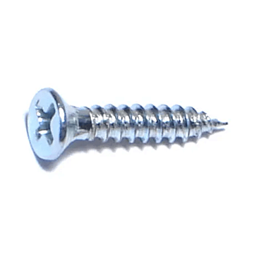 #4 x 5/8" Phillips Flat Head, Wood Screw, Zinc (Bulk Box 24 pk)