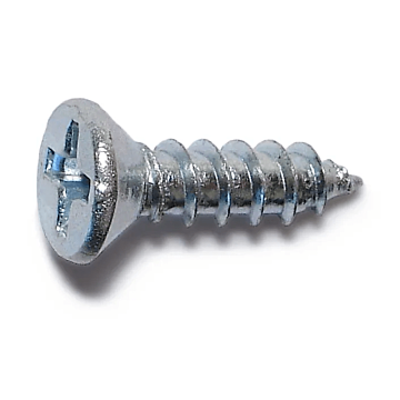 #8 x 5/8" Phillips Flat Head, Wood Screw, Zinc (Bulk Box 18 pk)