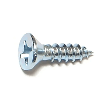 #10 x 3/4" Phillips Flat Head, Wood Screw, Zinc (Bulk Box 12 pk)