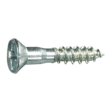 #10 x 1" Phillips Flat Head, Wood Screw, Zinc (Bulk Box 10 pk)