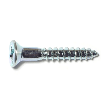 #10 x 1-1/4" Phillips Flat Head, Wood Screw, Zinc (Bulk Box 10 pk)