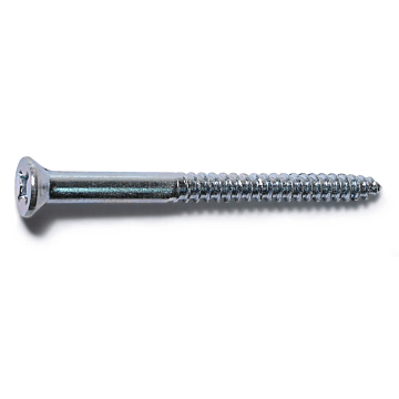 #10 x 2-1/2" Phillips Flat Head, Wood Screw, Zinc (Bulk Box 5 pk)