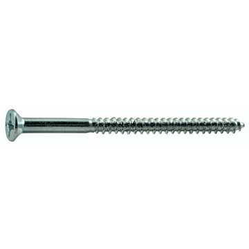 #10 x 3" Phillips Flat Head, Wood Screw, Zinc (Bulk Box 4 pk)