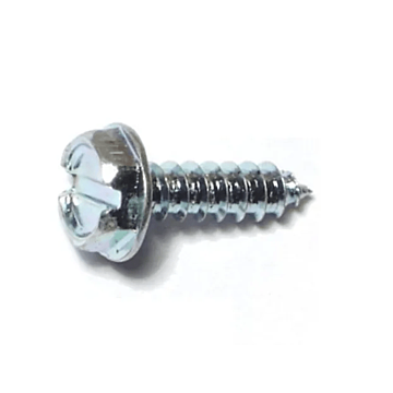 #6 x 1/2" Slotted Hex Washer Head, Sheet Metal Screw, Zinc (Bulk Box 18 pk)