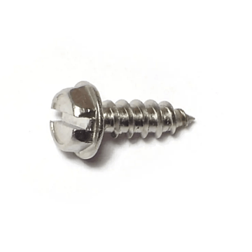 #8 x 1/2" Slotted Hex Washer Head, Sheet Metal Screw, Zinc (Bulk Box 15 pk)