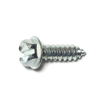 #12 x 3/4" Slotted Hex Washer Head, Sheet Metal Screw, Zinc (Bulk Box 6 pk)