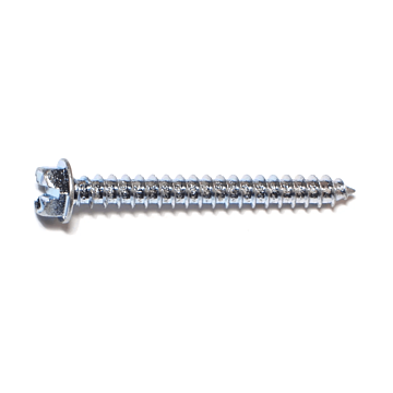 #12 x 2" Slotted Hex Washer Head, Sheet Metal Screw, Zinc (Bulk Box 4 pk)