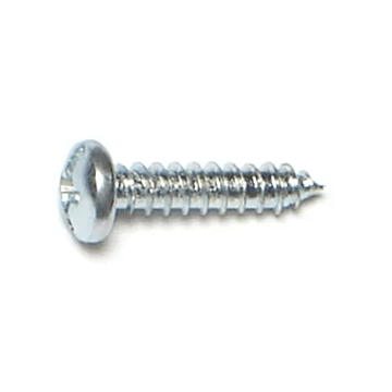 #4 x 1/2" Combo Pan Head, Sheet Metal Screw, Zinc (Bulk Box 24 pk)