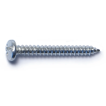 #4 x 1" Combo Pan Head, Sheet Metal Screw, Zinc (Bulk Box 18 pk)