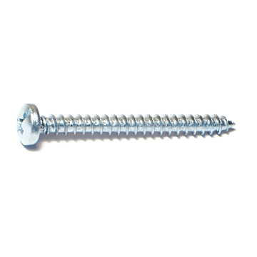 #10 x 2" Combo Pan Head, Sheet Metal Screw, Zinc (Bulk Box 5 pk)