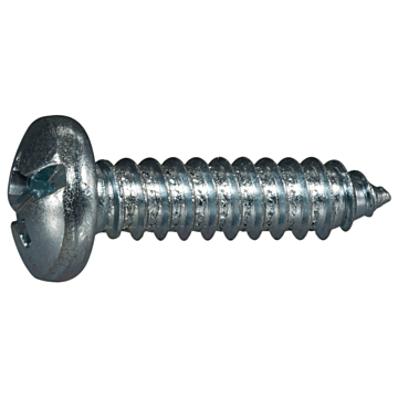 #14 x 1" Combo Pan Head, Sheet Metal Screw, Zinc (Bulk Box 4 pk)