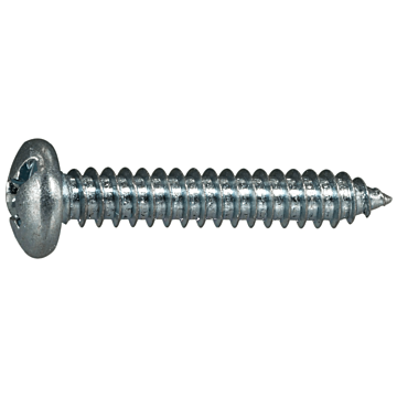 #14 x 1-1/2" Combo Pan Head, Sheet Metal Screw, Zinc (Bulk Box 3 pk)