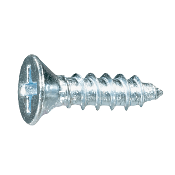 #6 x 1/2" Phillips Flat Head, Sheet Metal Screw, Zinc (Bulk Box 22 pk)