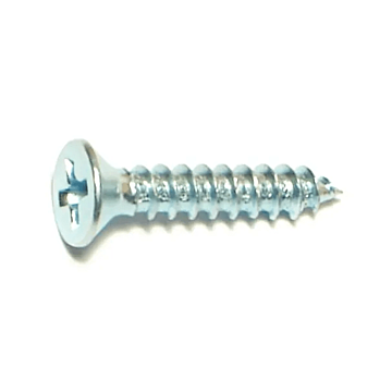 #6 x 3/4" Phillips Flat Head, Sheet Metal Screw, Zinc (Bulk Box 18 pk)