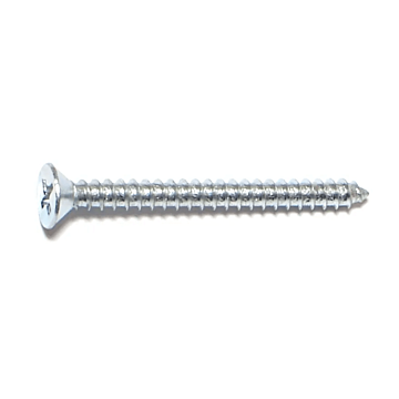 #6 x 1-1/2" Phillips Flat Head, Sheet Metal Screw, Zinc (Bulk Box 10 pk)