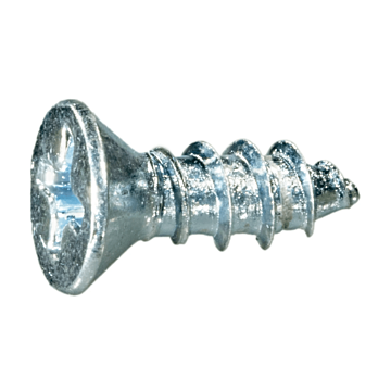 #8 x 1/2" Phillips Flat Head, Sheet Metal Screw, Zinc (Bulk Box 16 pk)