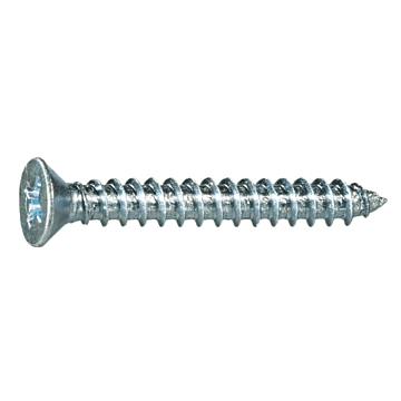 #8 x 1-1/4" Phillips Flat Head, Sheet Metal Screw, Zinc (Bulk Box 10 pk)
