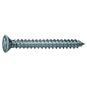 #8 x 1-1/2" Phillips Flat Head, Sheet Metal Screw, Zinc (Bulk Box 8 pk)