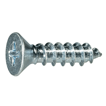 #10 x 3/4" Phillips Flat Head, Sheet Metal Screw, Zinc (Bulk Box 10 pk)