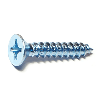 #12 x 1-1/4" Phillips Flat Head, Sheet Metal Screw, Zinc (Bulk Box 5 pk)