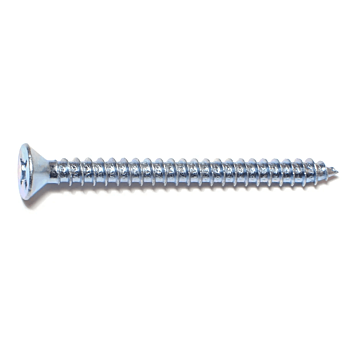 #12 x 2-1/2" Phillips Flat Head, Sheet Metal Screw, Zinc (Bulk Box 3 pk)