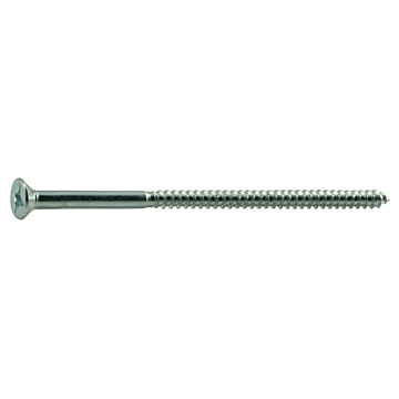 #10 x 4" Phillips Flat Head, Wood Screw, Zinc (Bulk Box 3 pk)