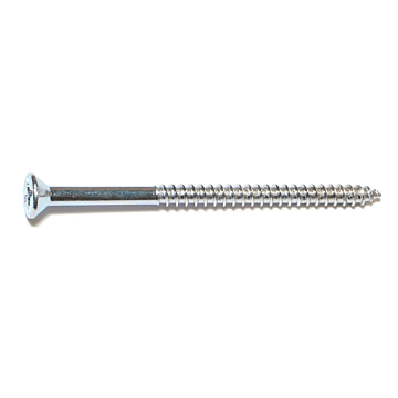 #12 x 3-1/2" Phillips Flat Head, Wood Screw, Zinc (Bulk Box 3 pk)