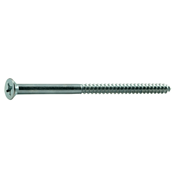 #12 x 4" Phillips Flat Head, Wood Screw, Zinc (Bulk Box 2 pk)