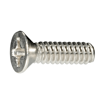 6-32 x 1/2" Phillips Flat Head, Machine Screw, Stainless Steel (Bulk Box 6 pc)