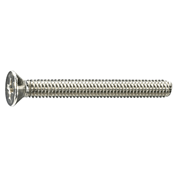 8-32 x 1-1/2" Phillips Flat Head, Machine Screw, Stainless Steel (Bulk Box 4 pc)