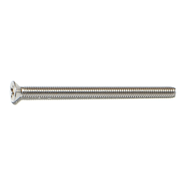 8-32 x 2-1/2" Phillips Flat Head, Machine Screw, Stainless Steel (Bulk Box 2 pc)