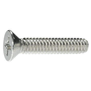 1/4"-20 x 1-1/4" Phillips Flat Head, Machine Screw, Stainless Steel (Bulk Box 2 pc)