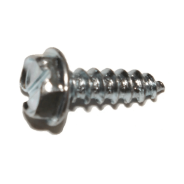 #7 x 1/2" Slotted Hex Washer Head, Sheet Metal Screw, Zinc (Bulk Box 16 pk)