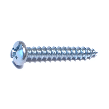 #7 x 1" Combo Pan Head, Sheet Metal Screw, Zinc (Bulk Box 12 pk)