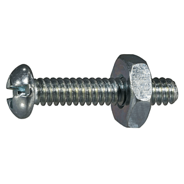 6-32 x 3/4" Combo Round Head, Machine Screw, Zinc (Bulk Box 10 pc)
