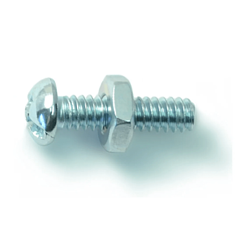 10-24 x 3/4" Combo Round Head, Machine Screw, Zinc (Bulk Box 10 pc)