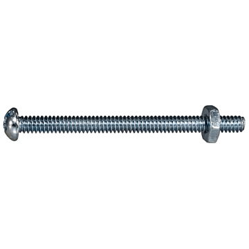 10-24 x 2-1/2" Combo Round Head, Machine Screw, Zinc (Bulk Box 4 pc)