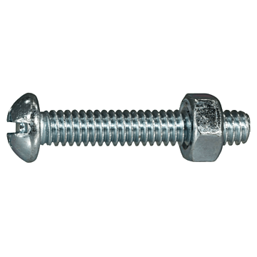1/4"-20 x 1-1/2" Combo Round Head, Machine Screw, Zinc (Bulk Box 4 pc)