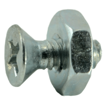 6-32 x 3/8" Phillips Flat Head, Machine Screw, Zinc (Bulk Box 12 pc)